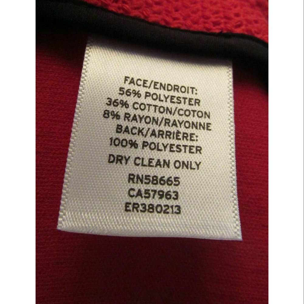 EMERSON ROSE Ruffle Sleeve Long Jacket, Red, Womens Size Large - Picture 9 of 9